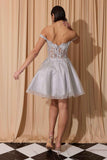 Eureka EK138 Short Off the Shoulder A-Line Homecoming Gown