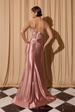 Eureka EK159 Luxurious Satin Sheer Corset Bodice Fitted Evening Gown
