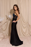 Eureka EK169 Glitter Jersey Stretch Gown Corset Bodice Stone Embellishments