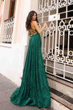 Nox Anabel G1353 Long Boho Inspired Embroidered V-Neck Mermaid Gown