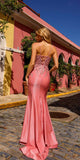 Nox Anabel G1364 Long Deep Plunging V-Neckline Fitted Mermaid Gown