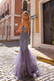Nox Anabel G1368 Long Sleeveless Layered Tulle Mermaid Gown