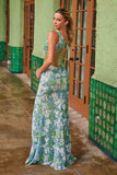 Nox Anabel G1651 Deep V-Neck Fully Beaded Fringed Waistline Dress