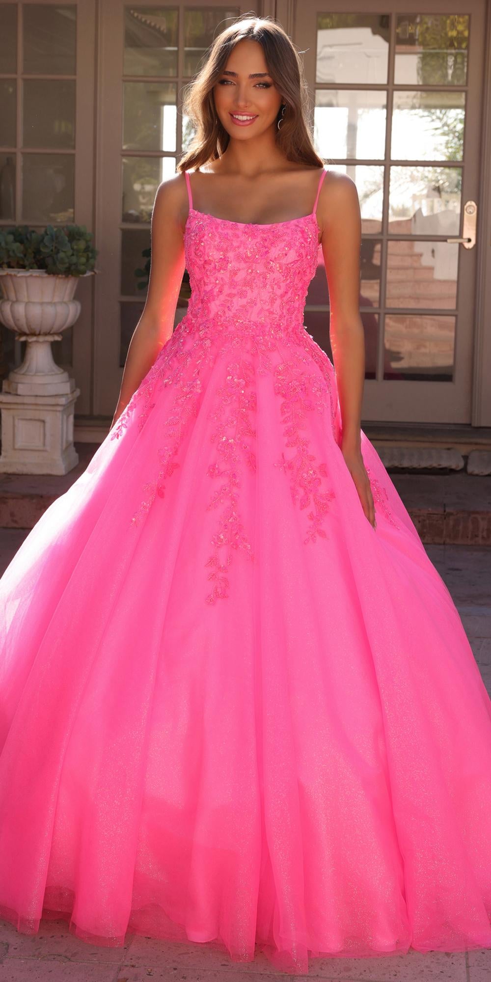 Nox Anabel H1464 Square Neck Poofy A-Line Quinceanera Gown
