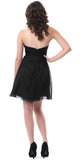 CLEARANCE - Cinderella Divine HK5744 Short Black Chiffon Dress (Size 4)