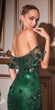 Ladivine J832 Dress | Cinderella Divine J832 - Emerald Green