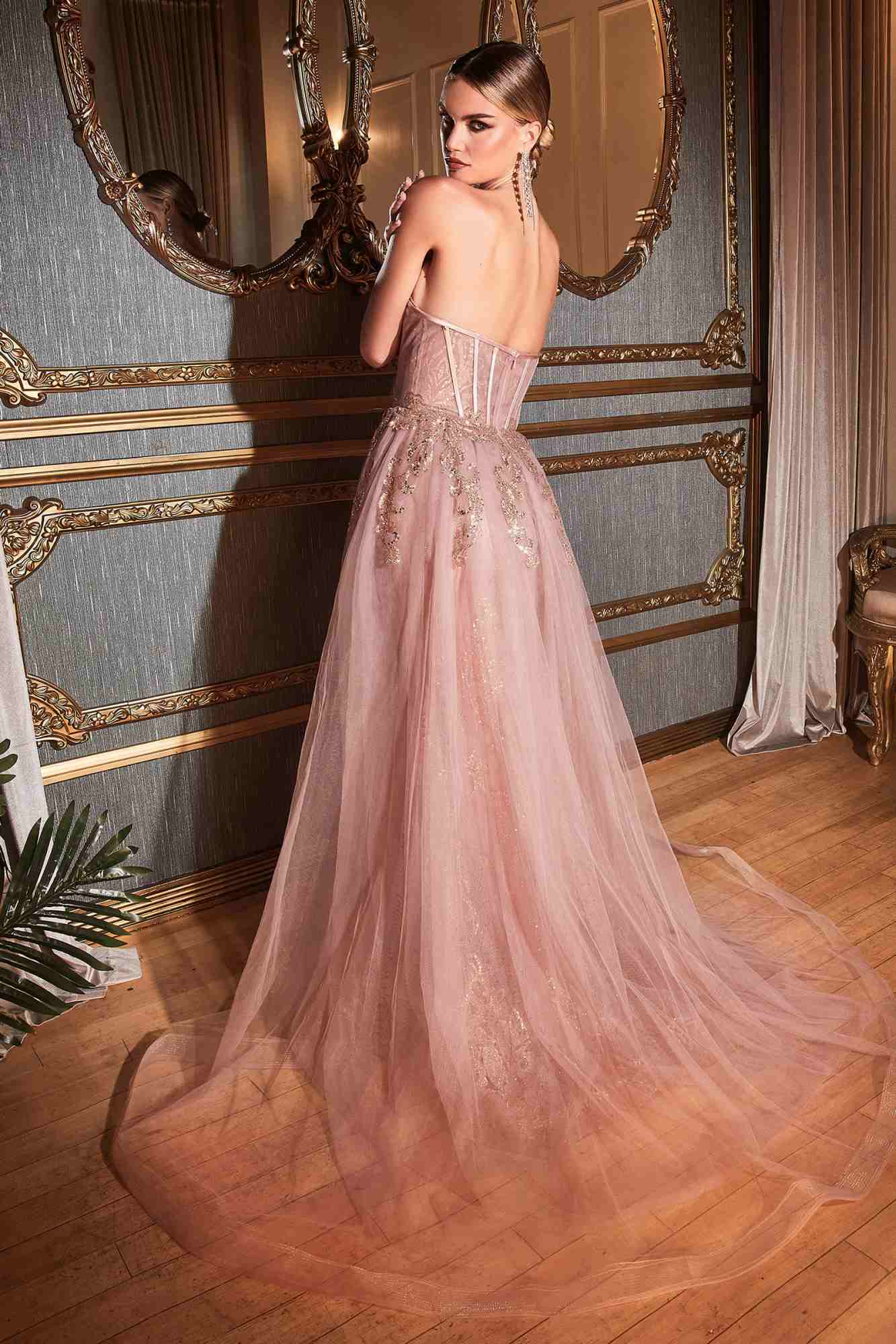 Ladivine J858 Dress | Cinderella Divine J858 - Rose Gold