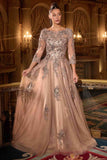 Ladivine J883 Mother of the Bride A-Line Ball Gown Long Sleeve