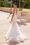 Nox Anabel JE917 V-Neck Mermaid Dress Lace and Tulle Skirt