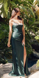 Juliet JT2434A Long V-Neck Embellished Corset Bodice Fitted Mermaid Gown