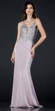 Aspeed L2184 Long Dress Appliqued with Spaghetti Straps