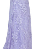CLEARANCE - Aspeed L2347 Lace Beaded Long Dress Flutter Sleeves (Size M)