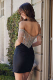 Nox Anabel R929 Dress Off the Shoulder Fringe Cocktail Bodycon