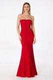 Astee T2010 Fitted Strapless Mermaid Gown
