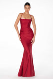 Astee T3001 Long Fitted Evening Gown Strappy Open Back