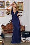 Amoris T720 Halter Satin Sleek Floor Length Gown