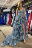 Amelia Couture TM1012 Dress - Vintage Blue