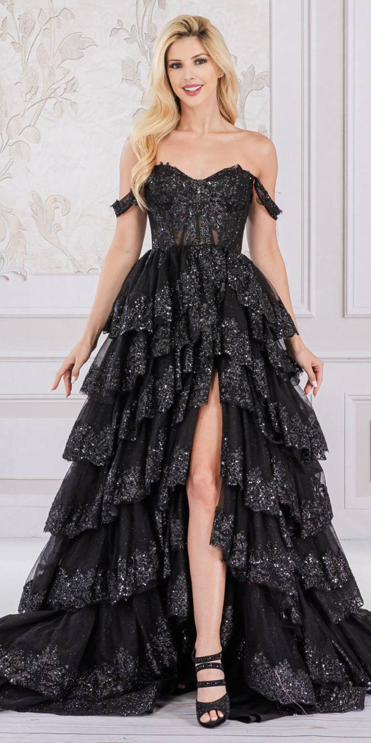 Amelia Couture TM1012 Dress - Black