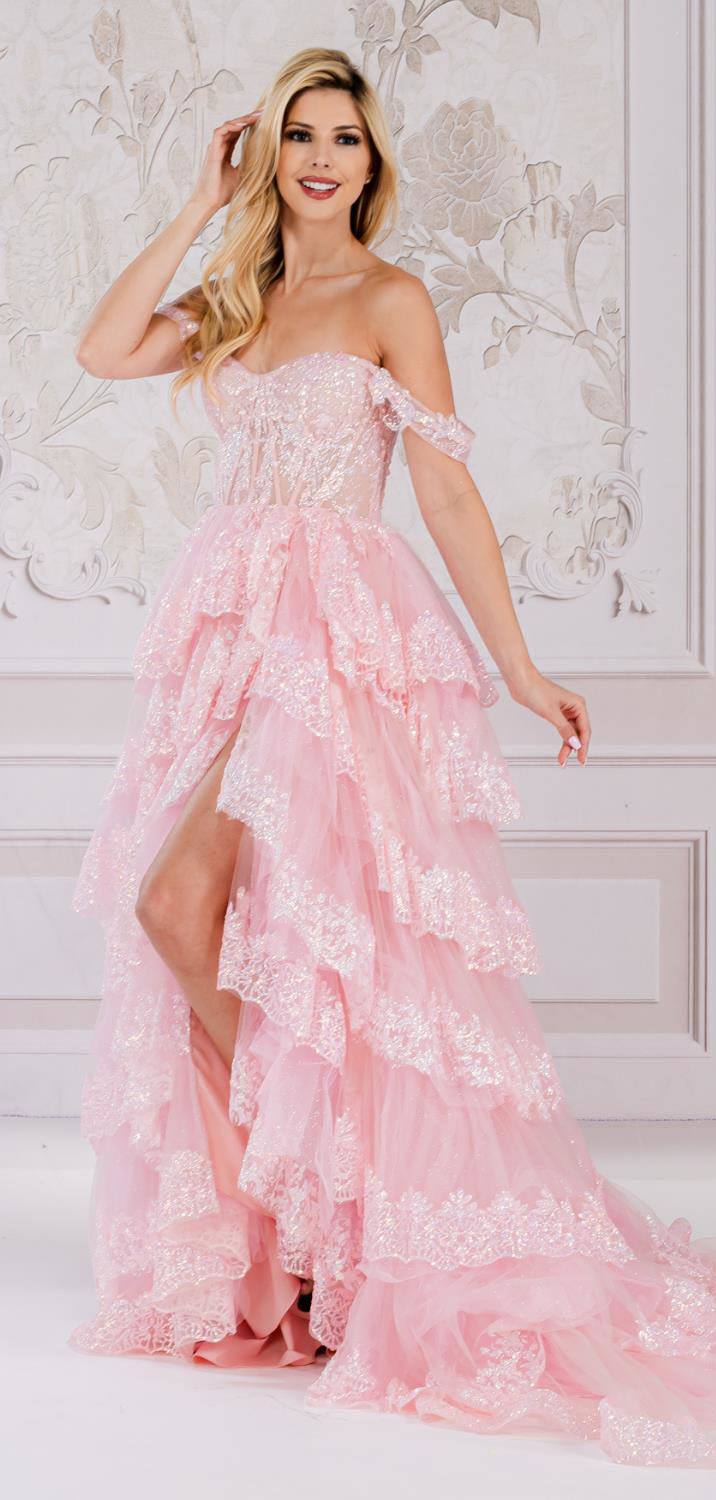 Amelia Couture TM1012 Dress - Blush 