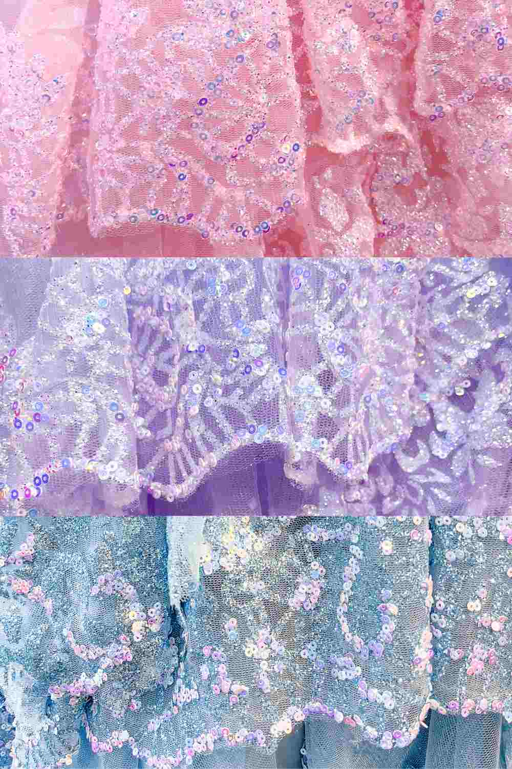 Amelia Couture TM1012 Dress - Blush, Lilac, Vintage Blue