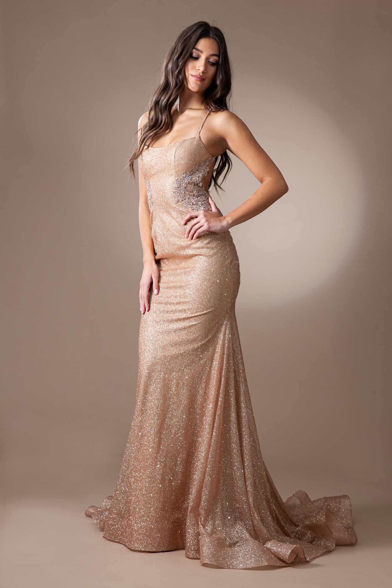 Amelia Couture TM1014 Dress - Rose Gold