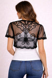 Short Sleeve Black Bolero Top