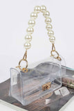 Transparent Cross Body Bag W Clear Chain