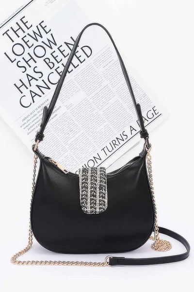 Faux Leather Hobo Bag