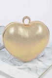 Rhinestone Heart Shape Party Clutch