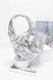 Metallic Big Flower Handle Bag