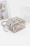 Rhinestone Braided Metal Bucket Bag