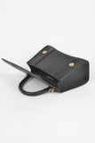 Faux Leather Top Handle Bag
