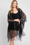 Floral Lace Kimono With Tassel