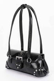 Vegan Leather Metal Studded Shoulder Bag