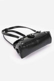 Vegan Leather Metal Studded Shoulder Bag