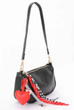 Decorative Charm Accent Shoulder Bag