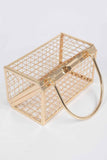 Metal Wire Cube Clutch