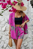 Two Piece Leopard Print Drop Shoulder Pockets Set