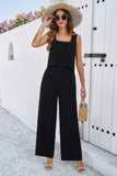Two Pieces Square Neck Sleeveless Solid Sets