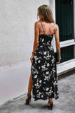 Floral Wrap Knot Side Cami Fit Dress