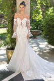 Andrea & Leo WL065 Mermaid Bridal Gown Removable Sheer Lace Sleeves