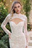 Andrea & Leo WL071 Fit and Flare Lace Overlay Wedding Dress with Bolero Jacket