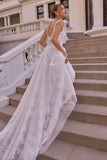 Andrea & Leo WL073 Lace A-Line Wedding Dress with Beaded Bodice and Bow Detail