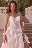 Andrea & Leo WL076 Layered Scallop Lace Wedding Bridal Ball Gown
