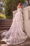 Andrea & Leo WL076 Layered Scallop Lace Wedding Bridal Ball Gown