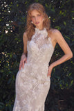 Andrea & Leo WL077 Lace Halter Mermaid Wedding Dress