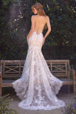 Andrea & Leo WL077 Lace Halter Mermaid Wedding Dress