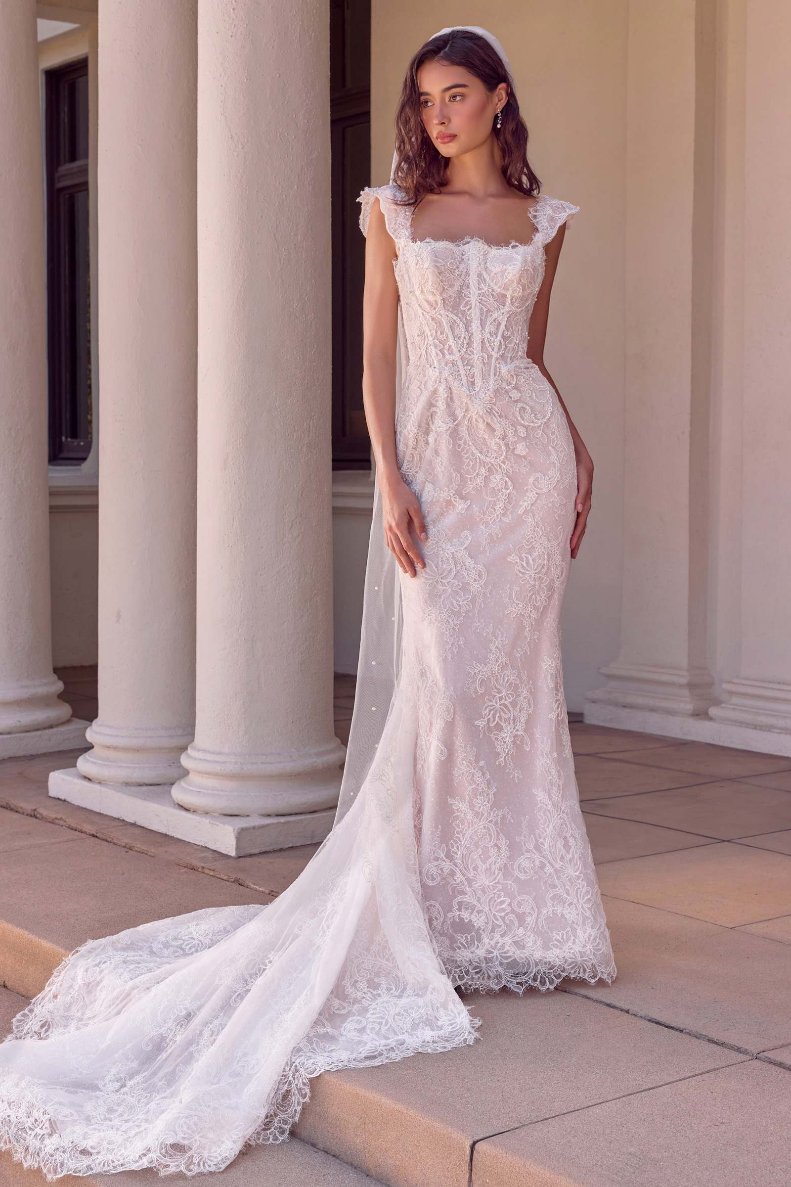 Andrea & Leo WL080 Fitted Lace Mermaid Bridal Gown