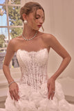 Andrea & Leo WL092 Lace Strapless Rosette Ball Gown