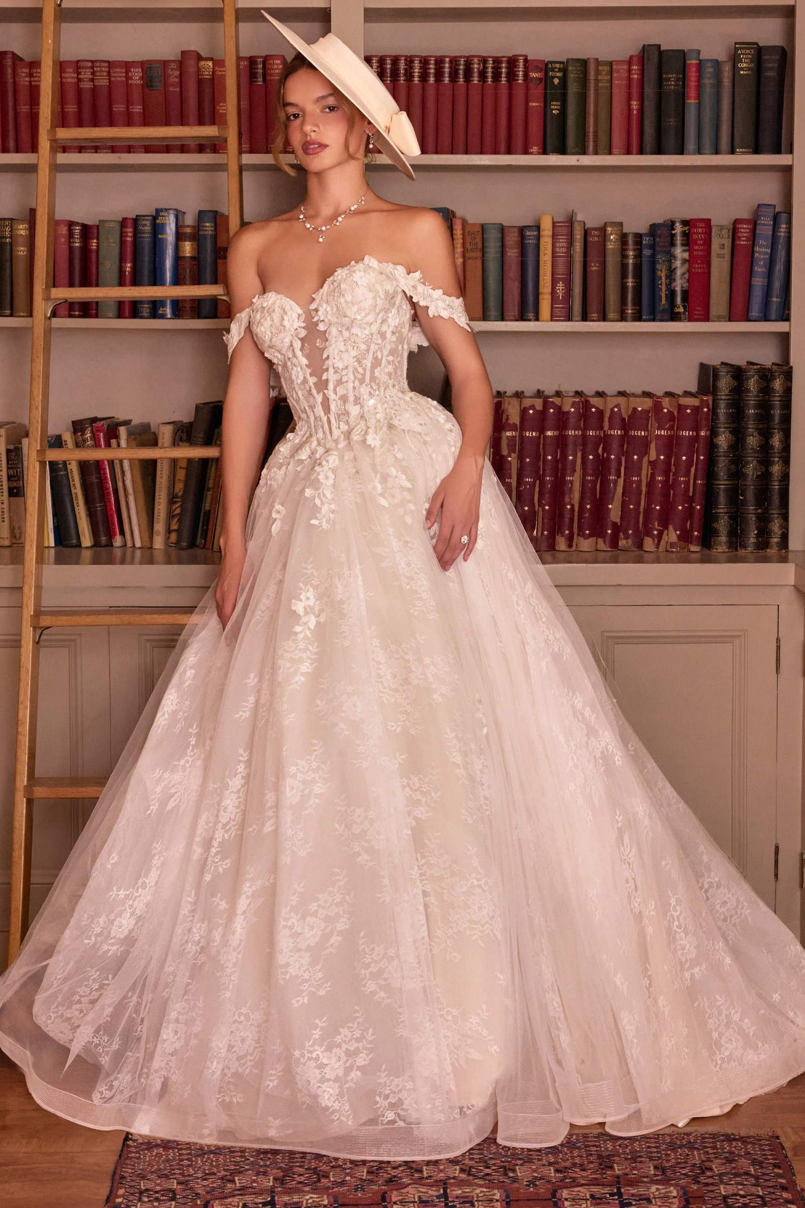 Andrea & Leo WL093 Off the Shoulder Bridal Ball Gown
